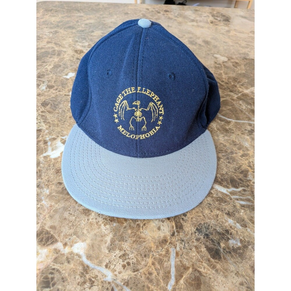 SIGNED Cage the Elephant Skeleton Bird Melophobia 2013 Tour SnapBack Hat Cap‎